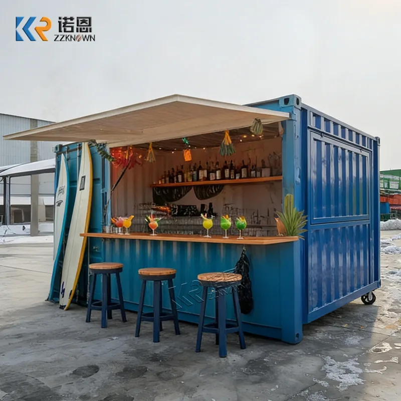 Coffee Equipment Stores - Maßgefertigter Outdoor-Container-Restaurant Snack-Juice-Bar Kaffee-Pavillon Ladenausstattung mit