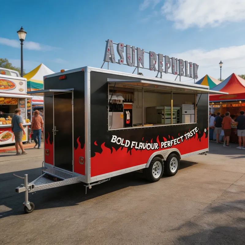 Outdoor Coffee Equipment - Edelstahl-Imbisswagen, voll ausgestattet, für den mobilen