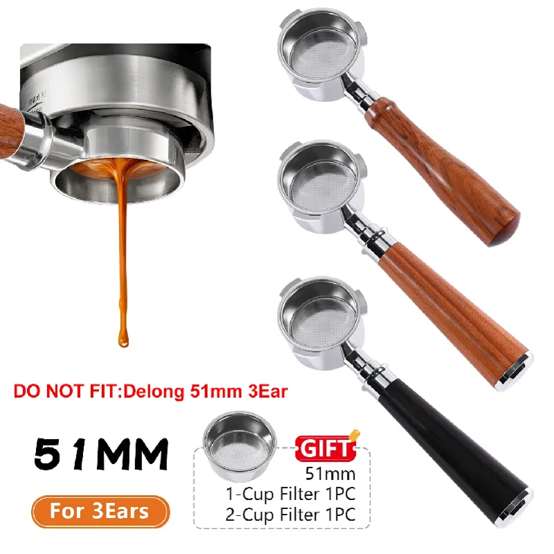 Quality Coffee Equipment - Kaffee-Siebträger ohne Boden, 51 mm, für