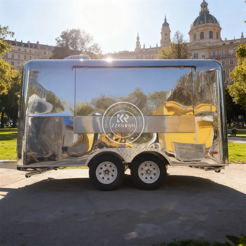 Coffee Van Equipment - Straßenfahrbarer Edelstahl-Imbisswagen für Bubble Tea und