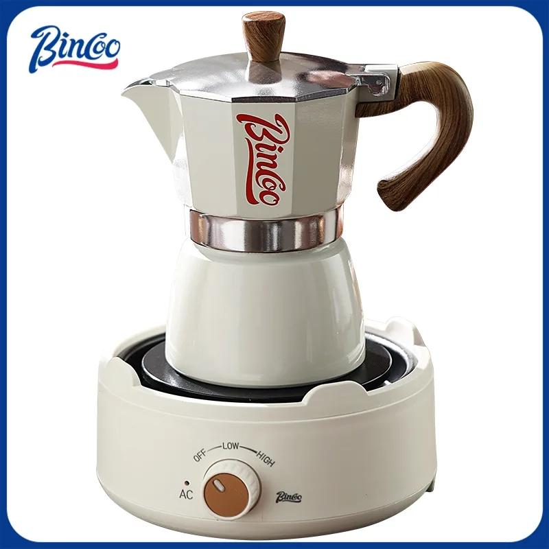 Quality Coffee Equipment - Bincoo Moka-Topf und Elektroherd-Kombination, Espressomaschine, kompaktes