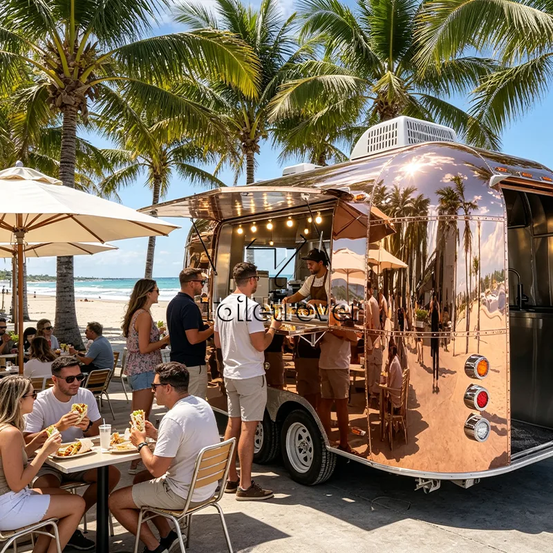 Outdoor Coffee Equipment - Mobiler Outdoor-Imbisswagen: Voll ausgestatteter Hot-Dog-, Eis-,