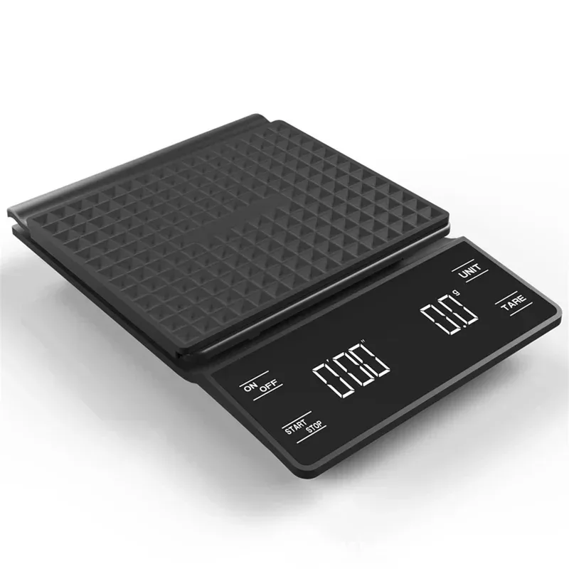 Scale Drip Timer - Pour-Over-Drip-Espresso-Kaffeewaage, 3kg/0,1g Multifunktionale Digitale LCD-Waage mit