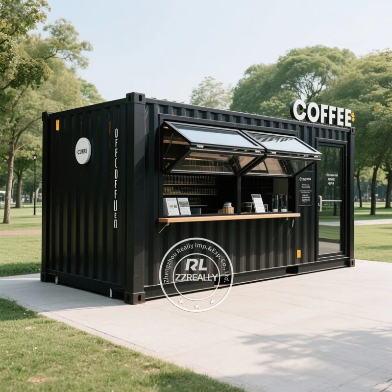 Coffee Equipment Stores - Container-Café mit voll ausgestatteter Küche, 20-FT-Container,