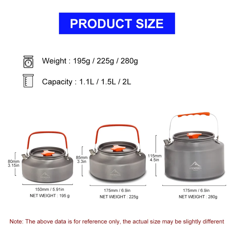 Widesea 1,1 L 2L 1,5 L Camping – Outdoor Coffee Equipment Bewertung und Preis