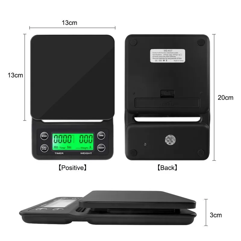 3kg/0,1g 5kg/0,1g Kaffeewaage  – Scale Drip Timer Bewertung und Preis