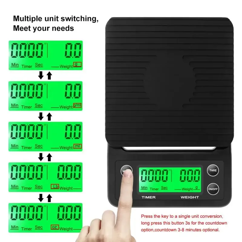 3kg/0,1g 5kg/0,1g Kaffeewaage  – Scale Drip Timer Bewertung und Preis
