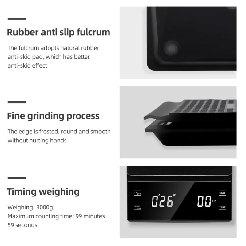 Digitale Kaffeewaage 3kg 0,1g  – Scale Drip Timer Bewertung und Preis