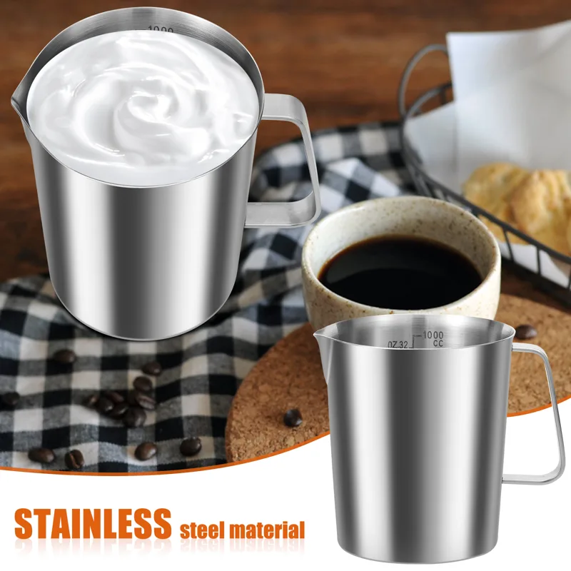 500/1000 ml Edelstahl-Milchauf – Milk Steaming Pitcher Bewertung und Preis
