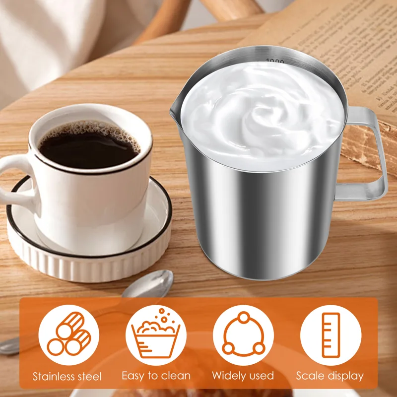 500/1000 ml Edelstahl-Milchauf – Milk Steaming Pitcher Bewertung und Preis