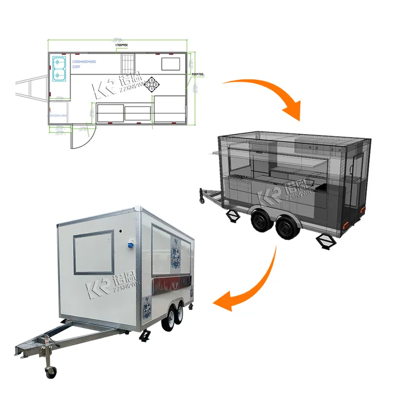 Kundenspezifischer großer Kaff – Coffee Van Equipment Bewertung und Preis