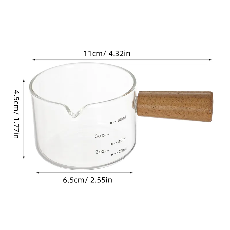 Mini-Glaskännchen mit Holzgrif – Milk Steaming Pitcher Bewertung und Preis