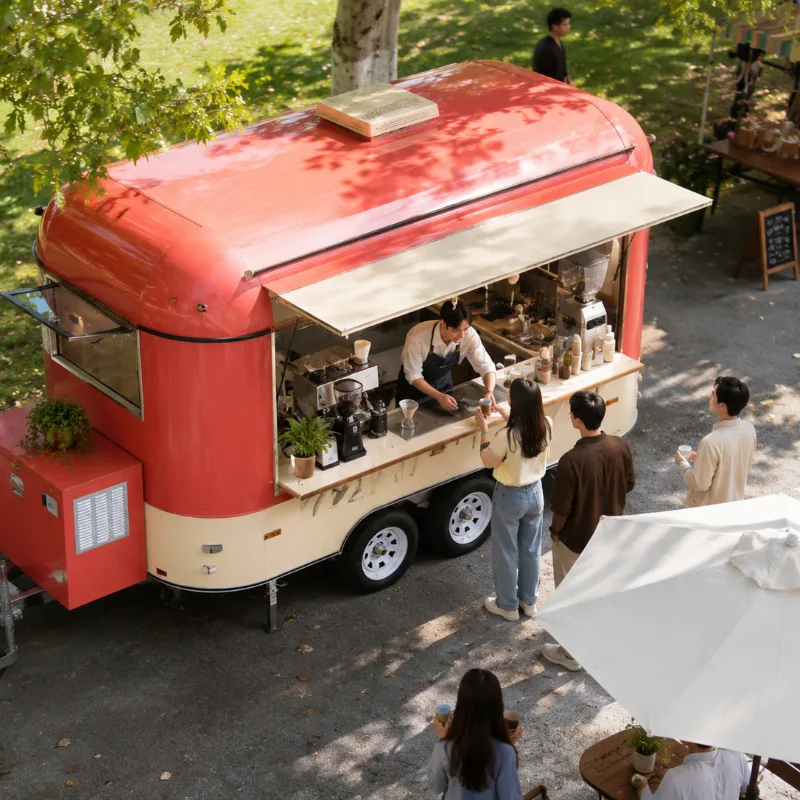 Mobiler Imbisswagen mit Vollau – Coffee Van Equipment Bewertung und Preis